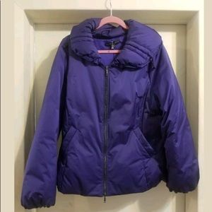 Lafayette 148 goose down dark blue puffer jacket